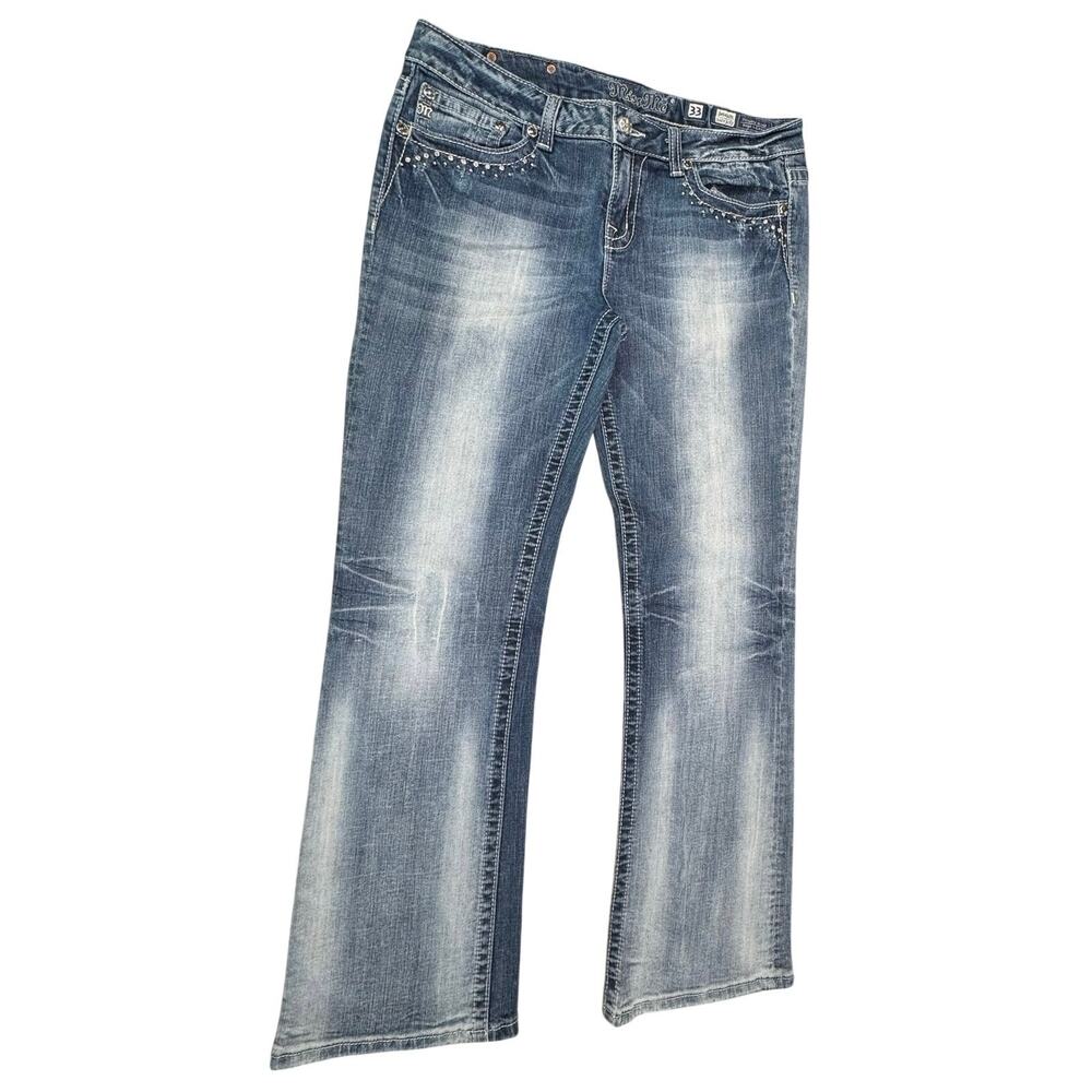Miss Me Jeans Women’s Bootcut Size 33 Embellished JE5438EL